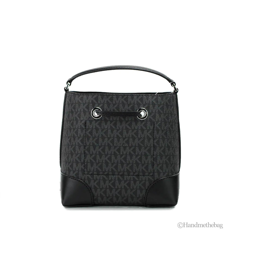 Michael Kors Mercer Small Black PVC Bucket Crossbody Bag